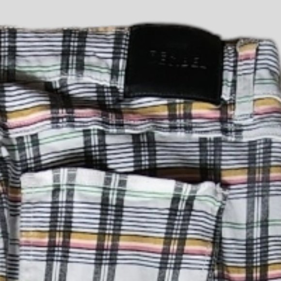 NWOT DECIBAL (36X32) Bold Plaid Slim Leg Stretch Pants - Picture 9 of 9